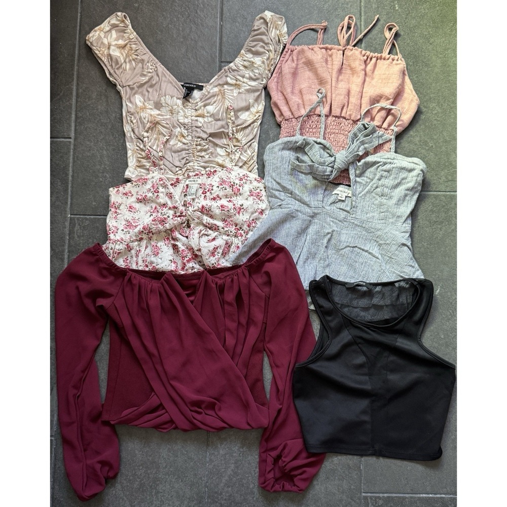 Windsor Forever 21 Cotton Candy LA Tops Lot 6pc Small Medium Boho Summer Casual
